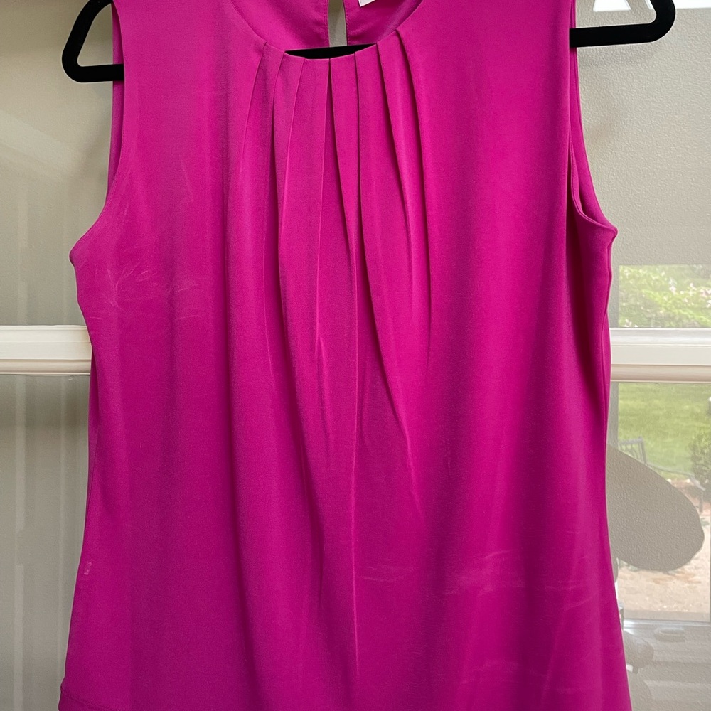 Calvin Klein Bright Pink Soft Jersey Shell